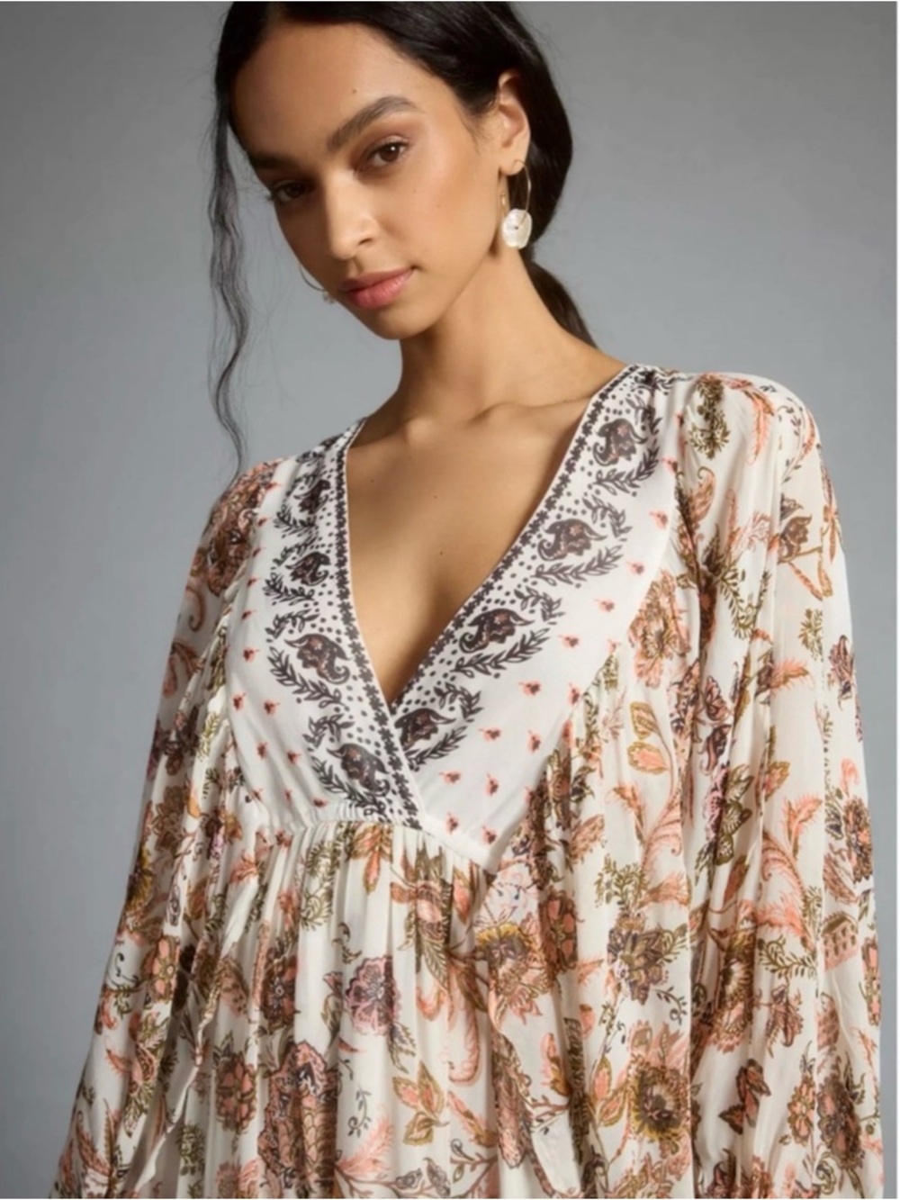 EUC Anthropologie Boho Floral Maxi Dress (XL) - Picture 7 of 14